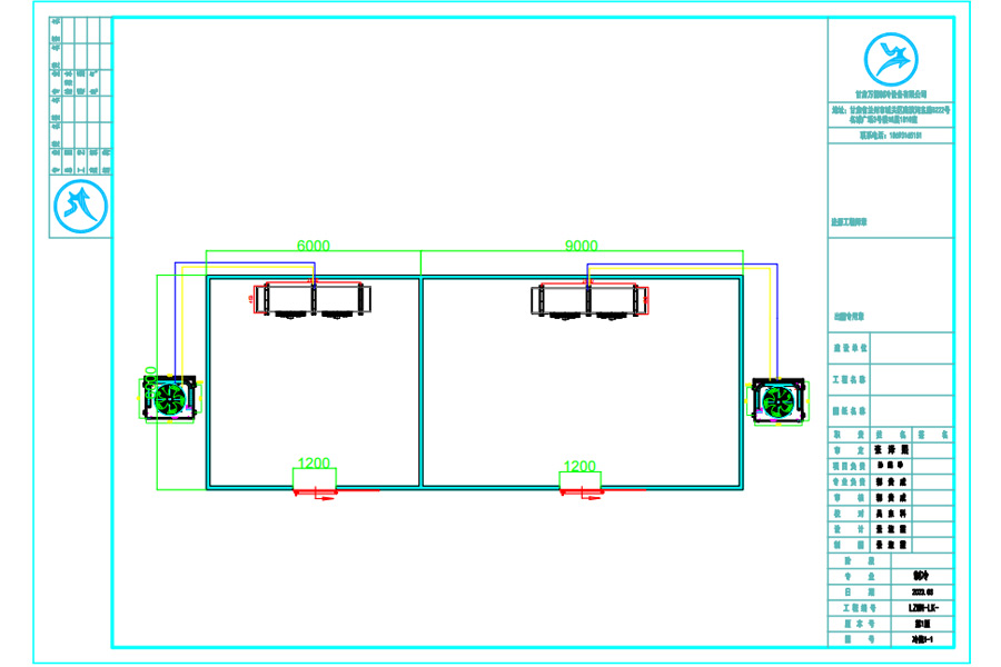 甘肅玉門市90平米冷藏庫冷凍庫設(shè)計(jì)平面圖